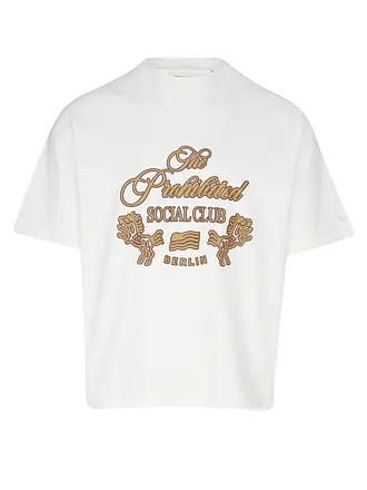 PROHIBITED | Nombre del producto: Camiseta CLOUBHOUSE HOUSE
Marca: PROHIBITED
Color: blanco
Categorías: Moda, Hombre

Largo de manga: Manga corta
Cuello: Cuello redondo
Material: Jersey, Algodón
Diseño: Liso
Corte (Prenda superior): Oversized, Cropped
Detalles: Log | 